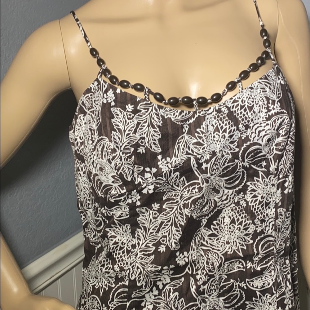 Ann Taylor Loft Bead Tank size 8 - Picture 2 of 8